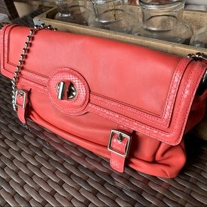 Luxuriously Soft Calfskin Leather Sydney Convertible Clutch Wristlet in Melon